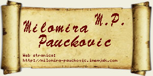 Milomira Paučković vizit kartica
